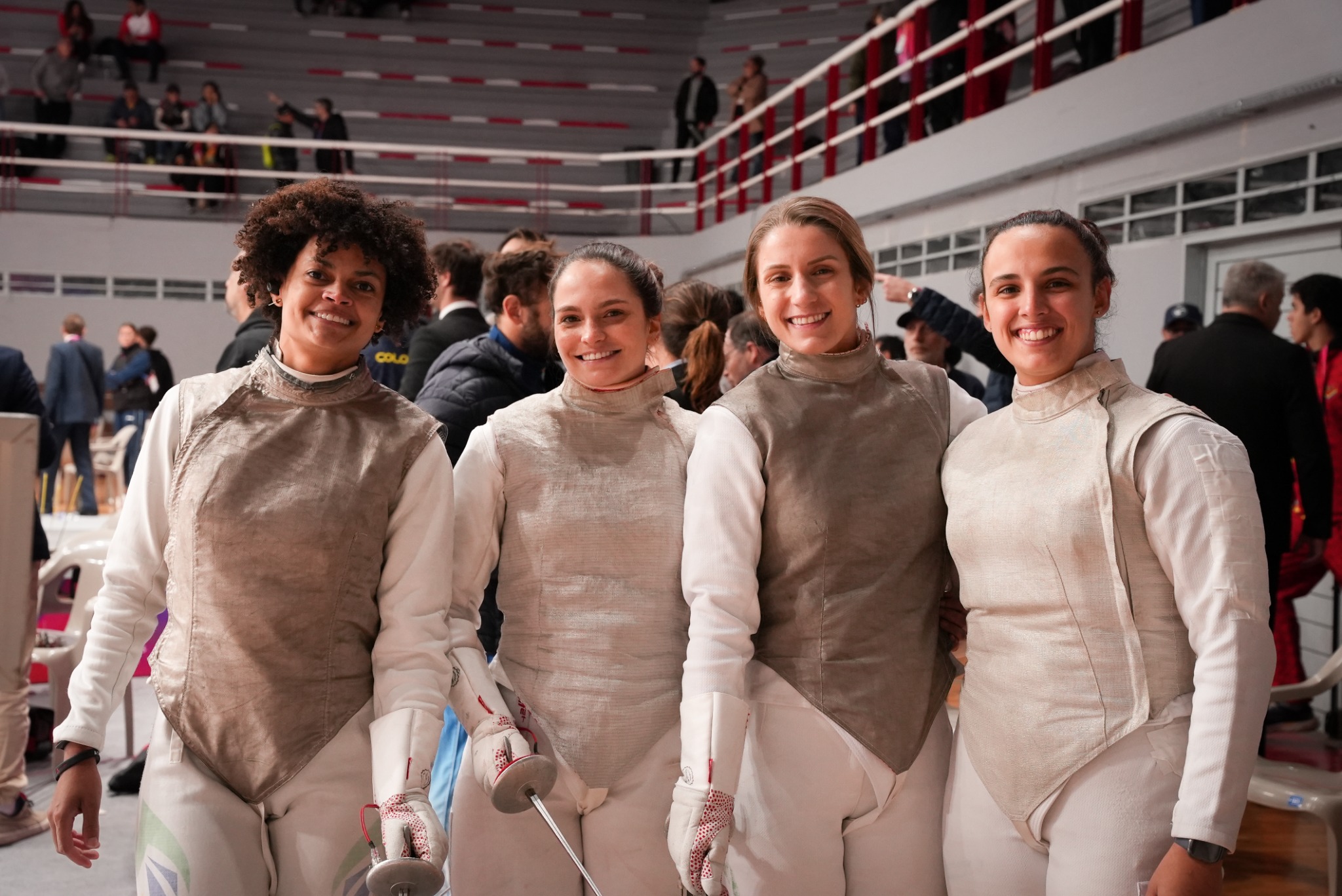 Equipe feminina de florete brasileira nos Jogos Sul-Americanos