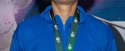 Bia Bulcão com medalha do Torneio Nacional Cidade de São Paulo